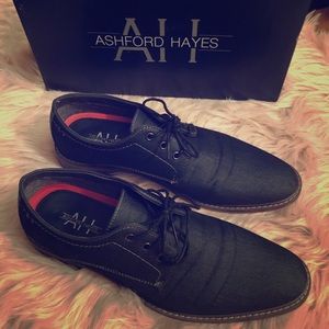 Ashford Hayes navy denim dress shoes